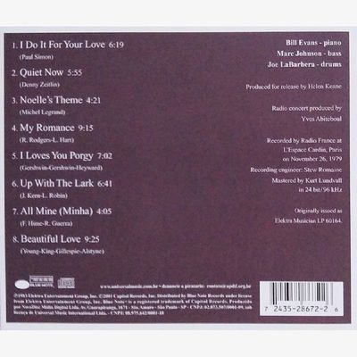 CD Bill Evans - The Paris Concert: Edition One - Blue Note