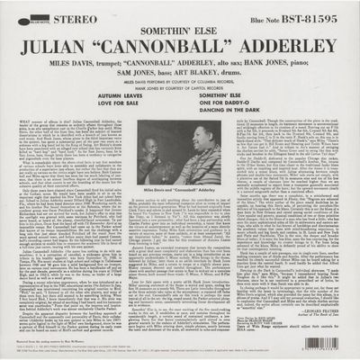 Vinil Cannonball Adderley - Somethin' Else - Importado