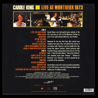 VINIL Carole King - Live At Montreux 1973 - Importado