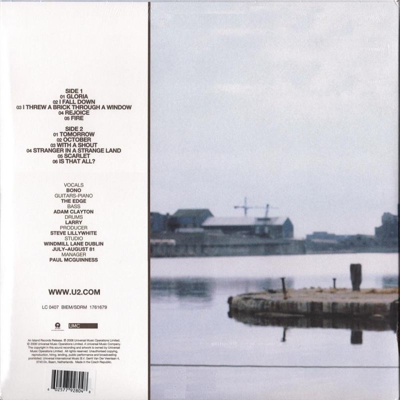 vinil-u2-october-remastered-2008-cream-vinyl-importado-vinil-u2-october-00602577928048-00060257792804