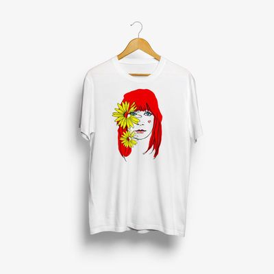 Camiseta Rita Lee - Flor - Branca