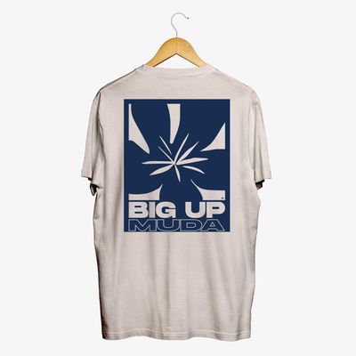 Camiseta Big Up - Muda - Bege (estampa frente e verso)