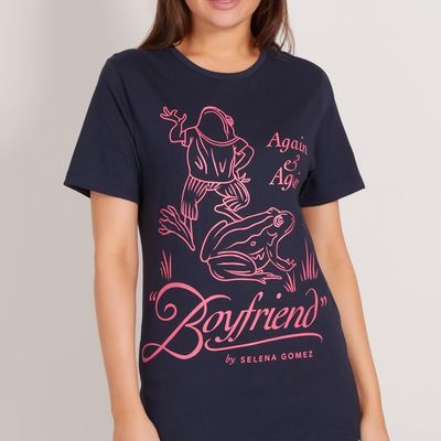 Camiseta Selena Gomez - Again and Again Frog - Dark Blue