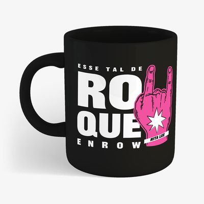 Caneca Rita Lee - Esse tal de Roque Enrow - Preta