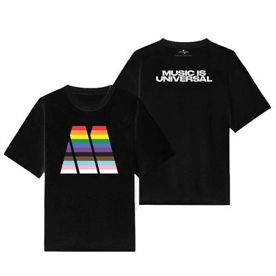 Camiseta Vários Artistas - Motown Logo Pride (Preta)