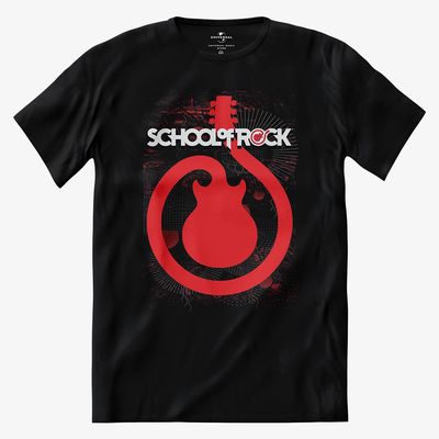 Camiseta School of Rock - Símbolo Guitarra - Preta