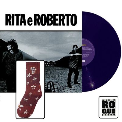 Kit Rita Lee - Vinil Rita e Roberto + Meia Flores + PIN Esse tal de rock enrow