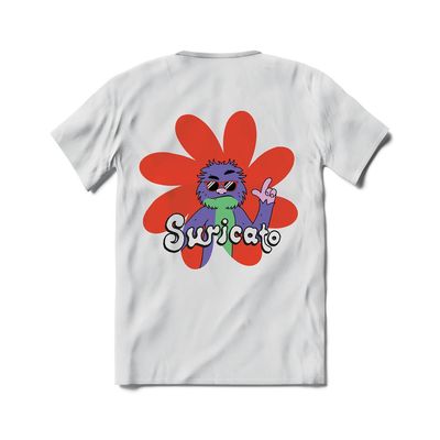 Camiseta Suricato - Marshmallow Flor De Sal - Branca (Frente e Verso)