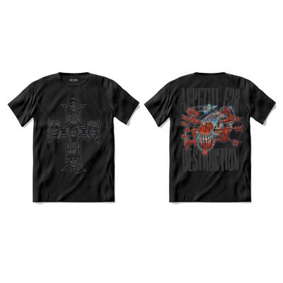 Camiseta Guns N' Roses - Cross Appetite Black Ecomm Tee Back