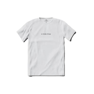 Camiseta Bryan Behr - A Vida É Boa - Branca (Frente e verso)