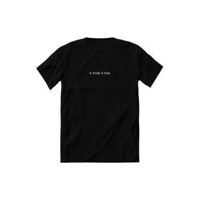 Camiseta Bryan Behr - A Vida É Boa - Preta (Frente e verso)