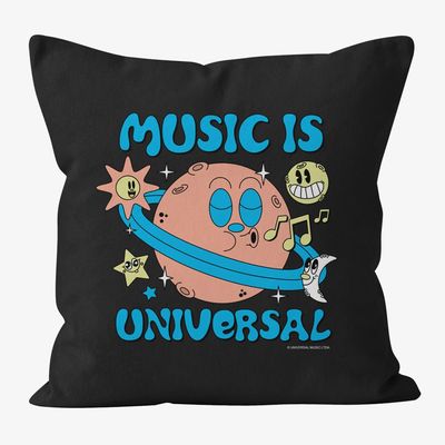 Capa de almofada Vários Artistas - Music Is Universal Cartoon - Preta