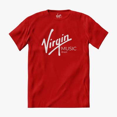 Camiseta Virgin Music Brasil Logo - Vermelha