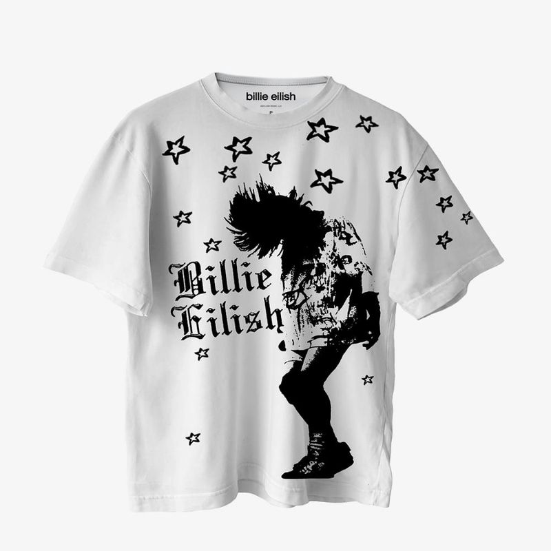 Camiseta Billie Eilish Billie Star Oversized Universal Music