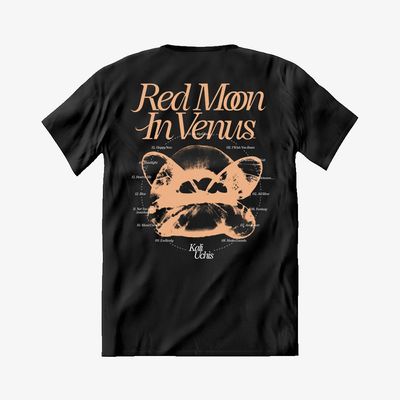 Camiseta Kali Uchis - Red Moon In Venus Halftone Butterfly Photo Tracklist
