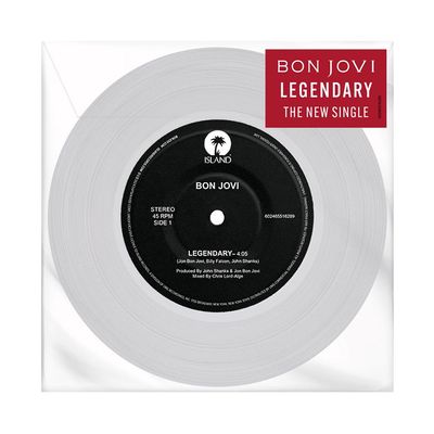 Vinil Bon Jovi - Legendary - Edição limitada (Clear single 7") - Importado