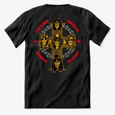 Camiseta Guns N' Roses - Red Shadow Bullet F+b Print