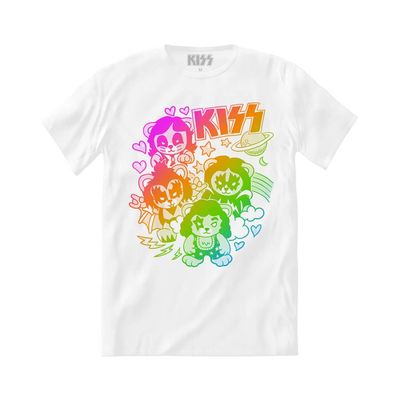 Camiseta Kiss - Rainbow Animal Characters Tee