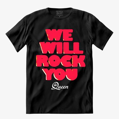 Camiseta Queen - We Will Rock You Lyrics