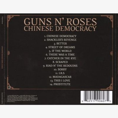 CCD Guns N' Roses - Chinese Democracy (Version 1) - Importado