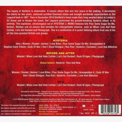 CD Def Leppard - Hysteria (Live At The O2 Arena/Intl Version/2CD/DVD) - Importado